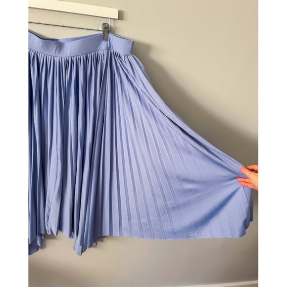 Eloquii Nepal Full Length Pleated Pull-On Asymmetrical Maxi Skirt - Picture 4 of 8